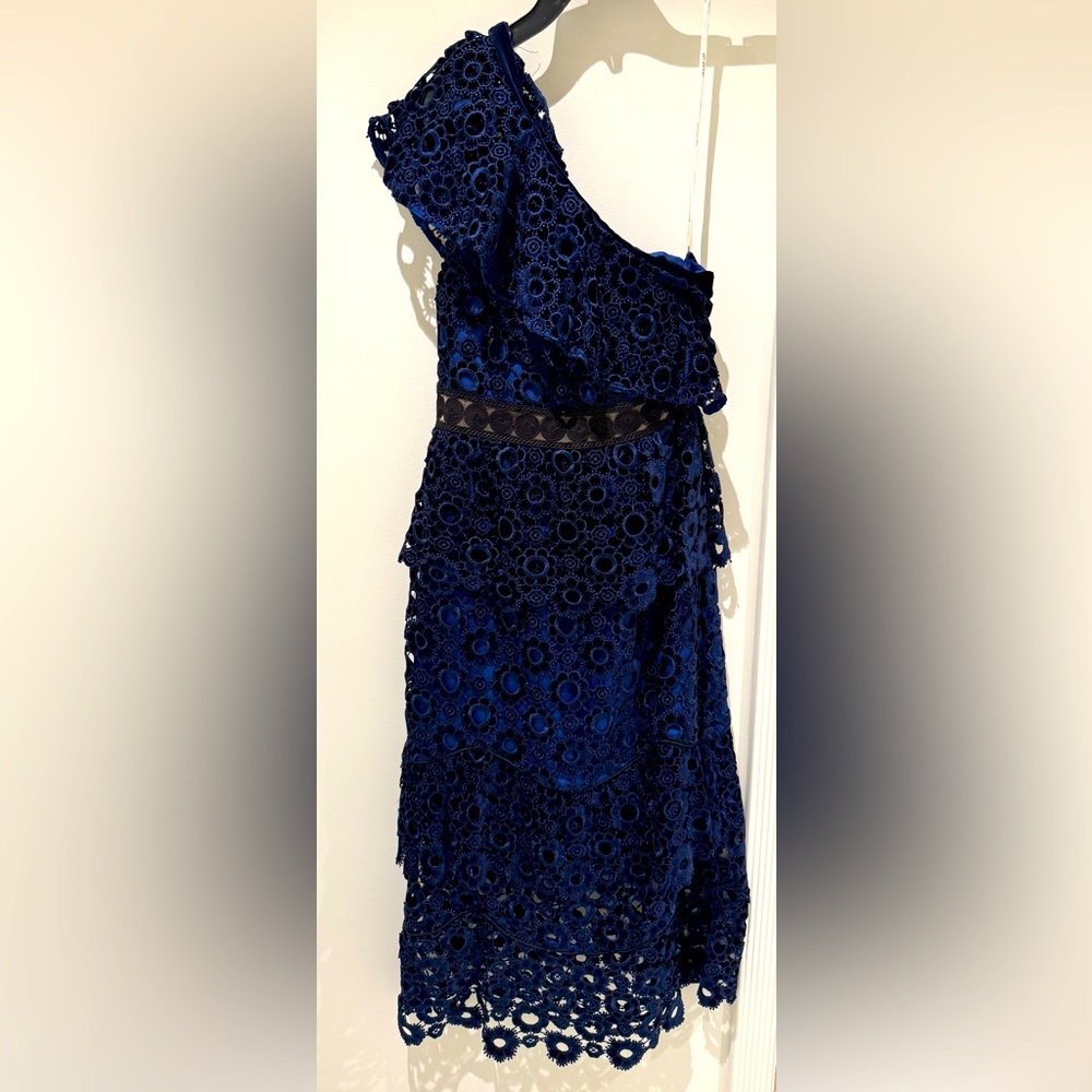 Stunning blue self portrait midi dress. US4 like new